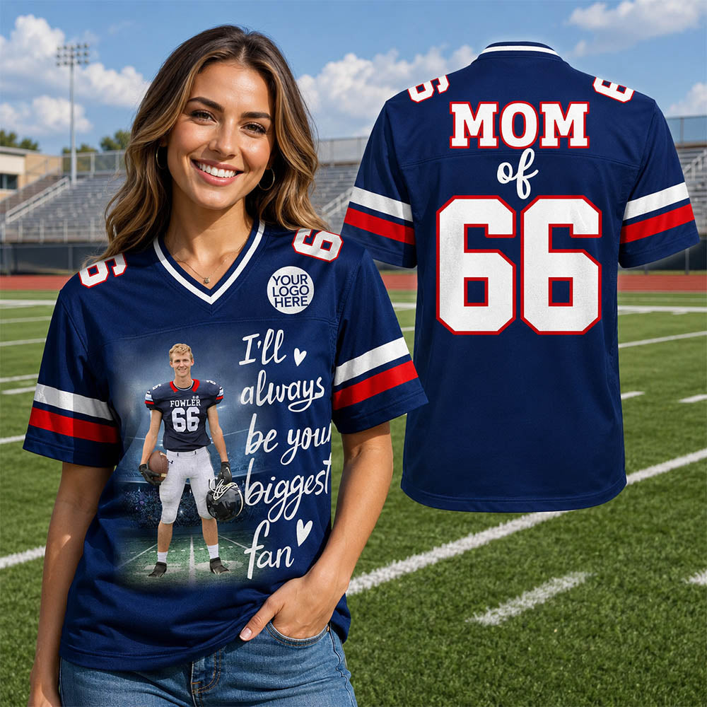 Custom Photo Football Game Day Football Jersey Gift For Football Lovers - Personalized Gift For Football Player K1702