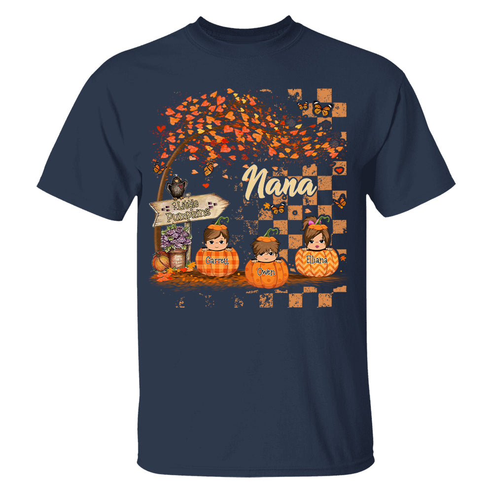 Personalized Grandma's Little Pumpkin Autumn Shirt Pt99