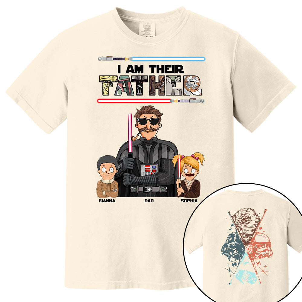 I Am Their Father - Personalized Two Sided Print Shirt For Dad Vr2