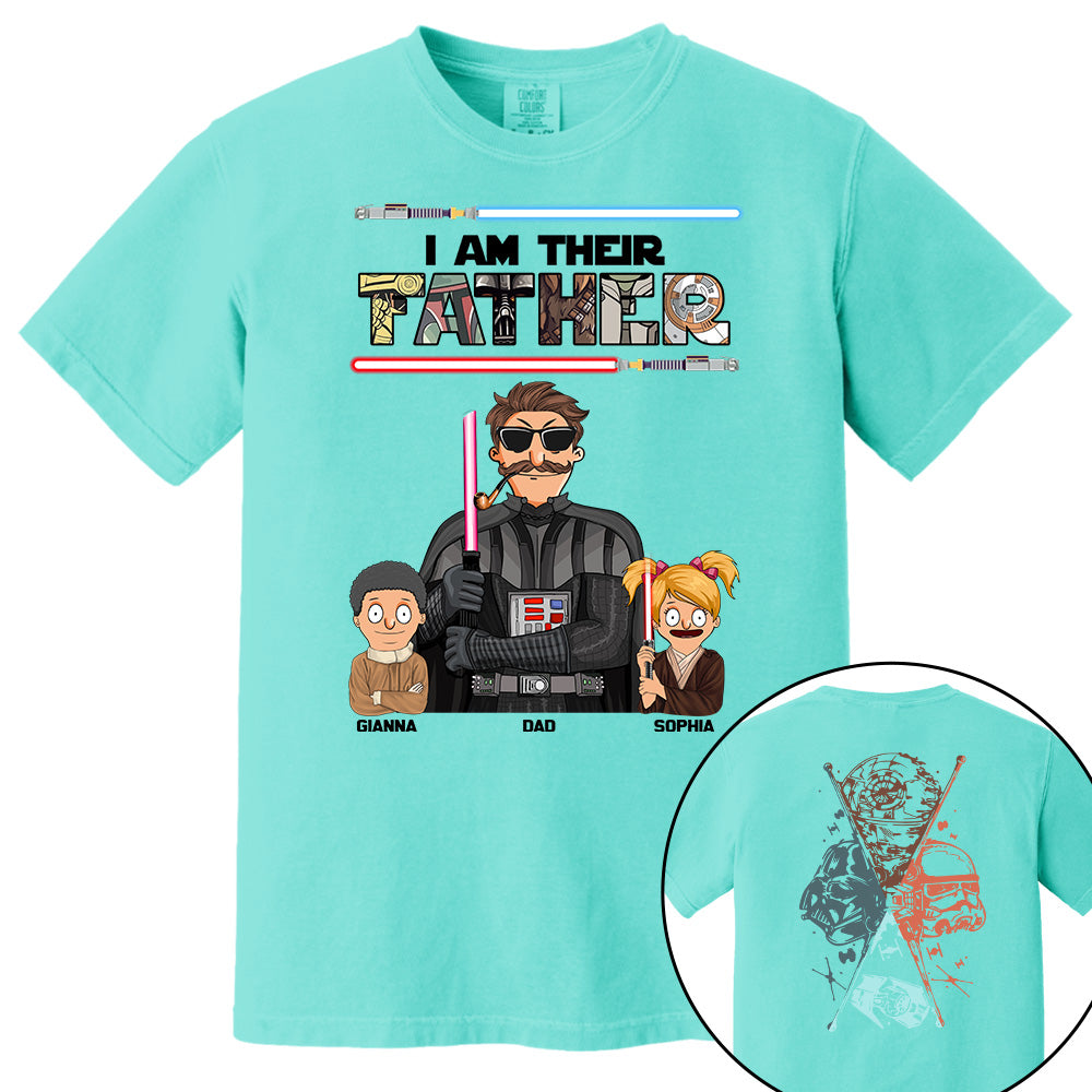 I Am Their Father - Personalized Two Sided Print Shirt For Dad Vr2