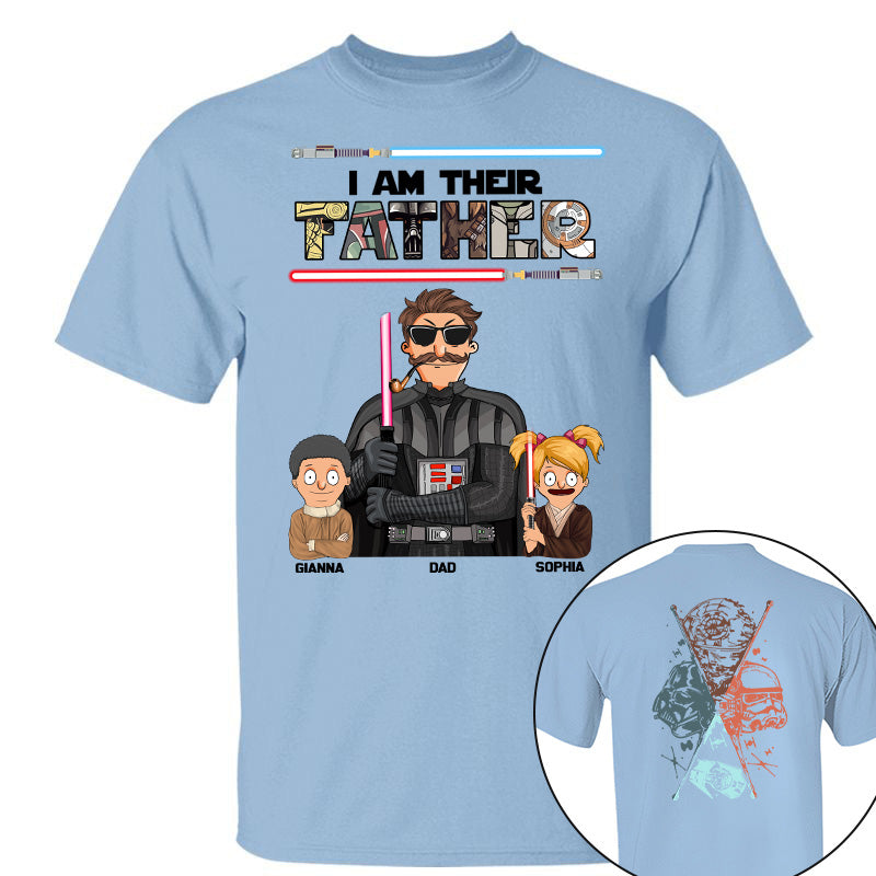 I Am Their Father - Personalized Two Sided Print Shirt For Dad Vr2