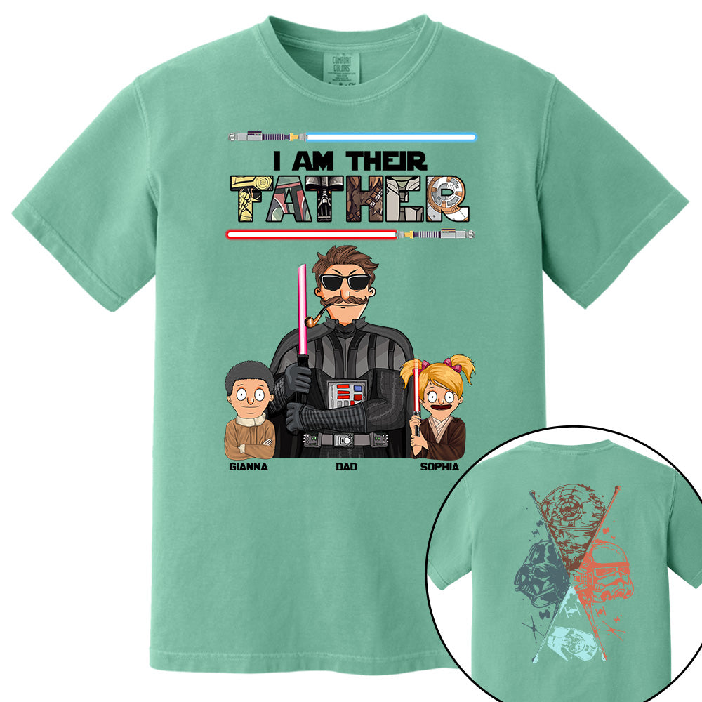 I Am Their Father - Personalized Two Sided Print Shirt For Dad Vr2