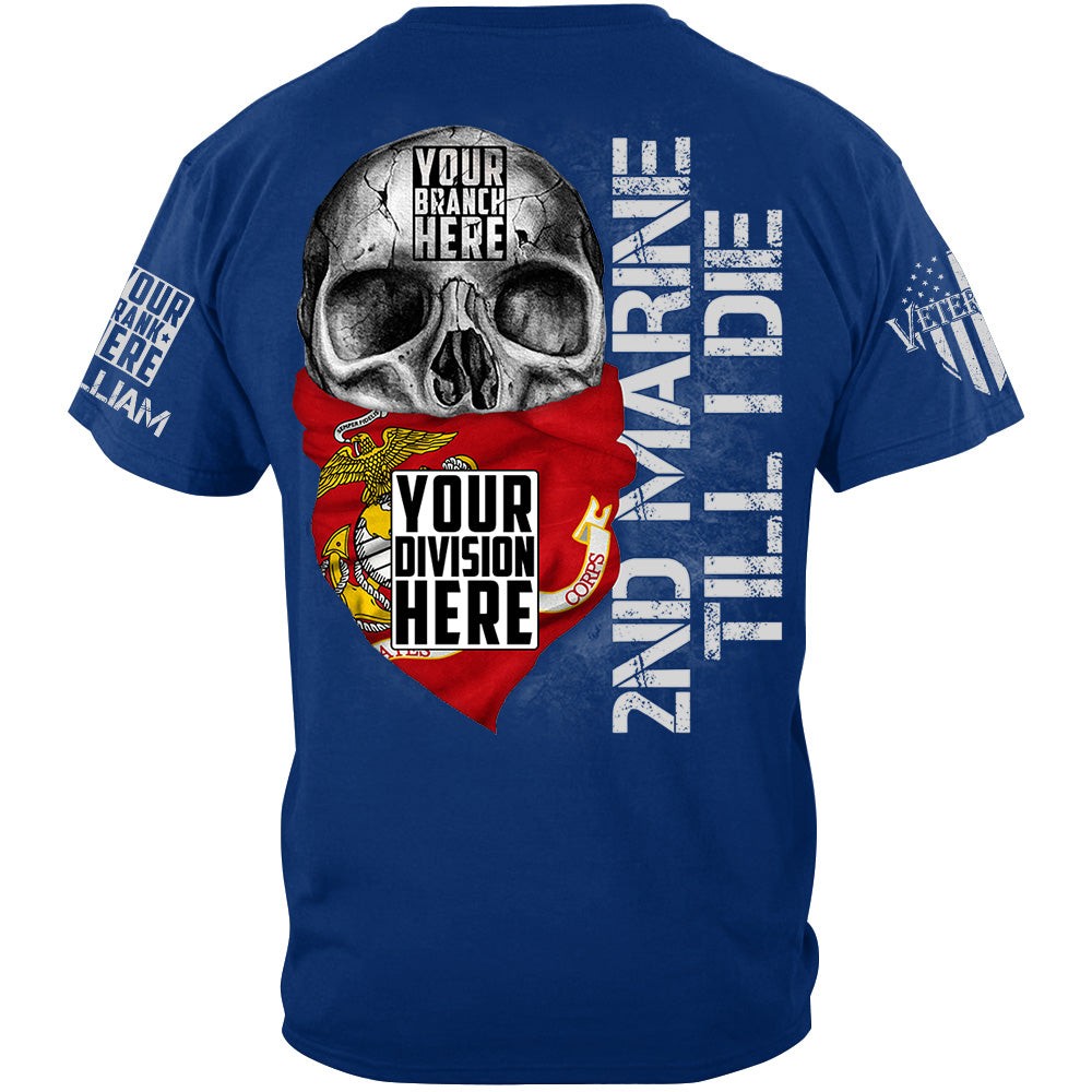 American Veteran Skull Custom Shirt For Veteran Dad Grandpa H2511
