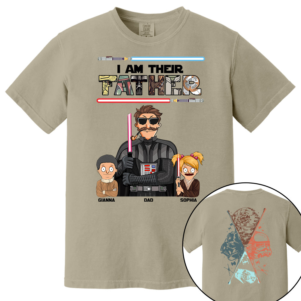 I Am Their Father - Personalized Two Sided Print Shirt For Dad Vr2