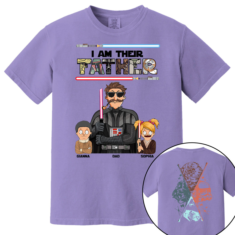 I Am Their Father - Personalized Two Sided Print Shirt For Dad Vr2