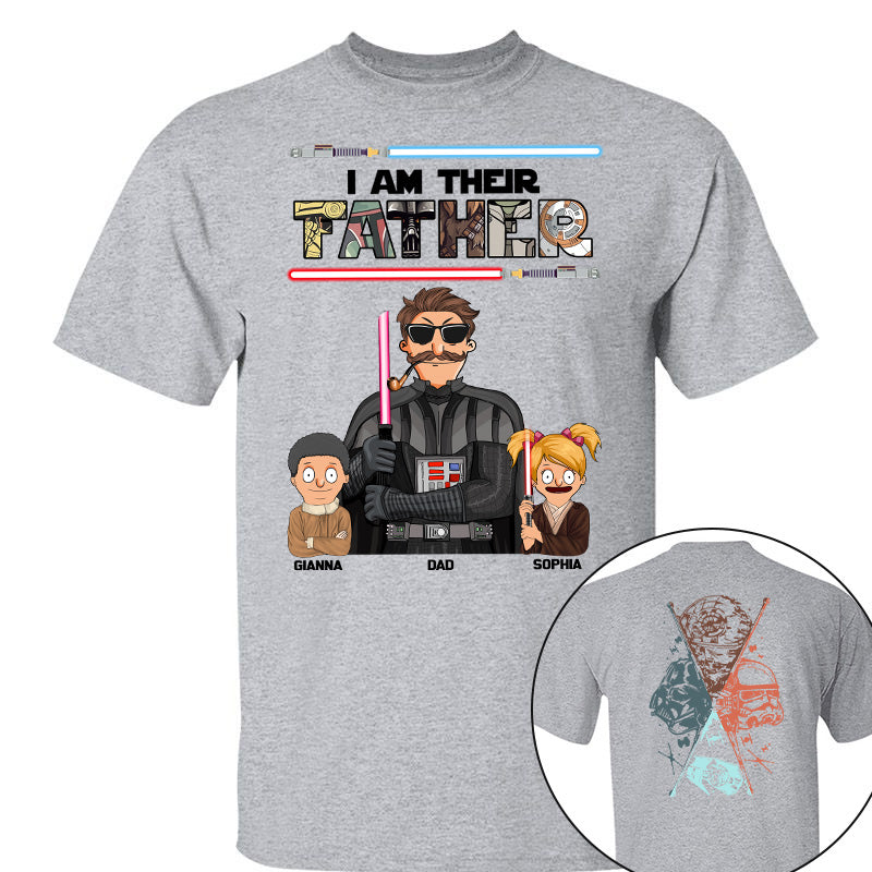I Am Their Father - Personalized Two Sided Print Shirt For Dad Vr2