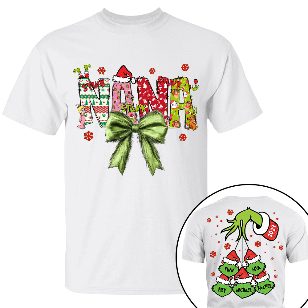 Personalized Nana Coquette Shirt - Custom Nickname For Grandma Mimi Nana And Kid Names NA04 Tu20