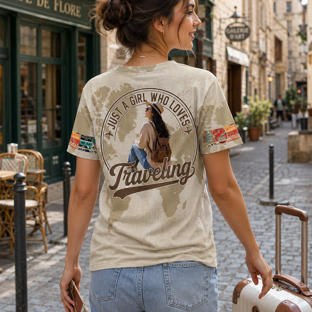 Just A Boy Who Loves Traveling – Custom Photo Vacation T-Shirt for Adventure Lovers Na02 Hv01