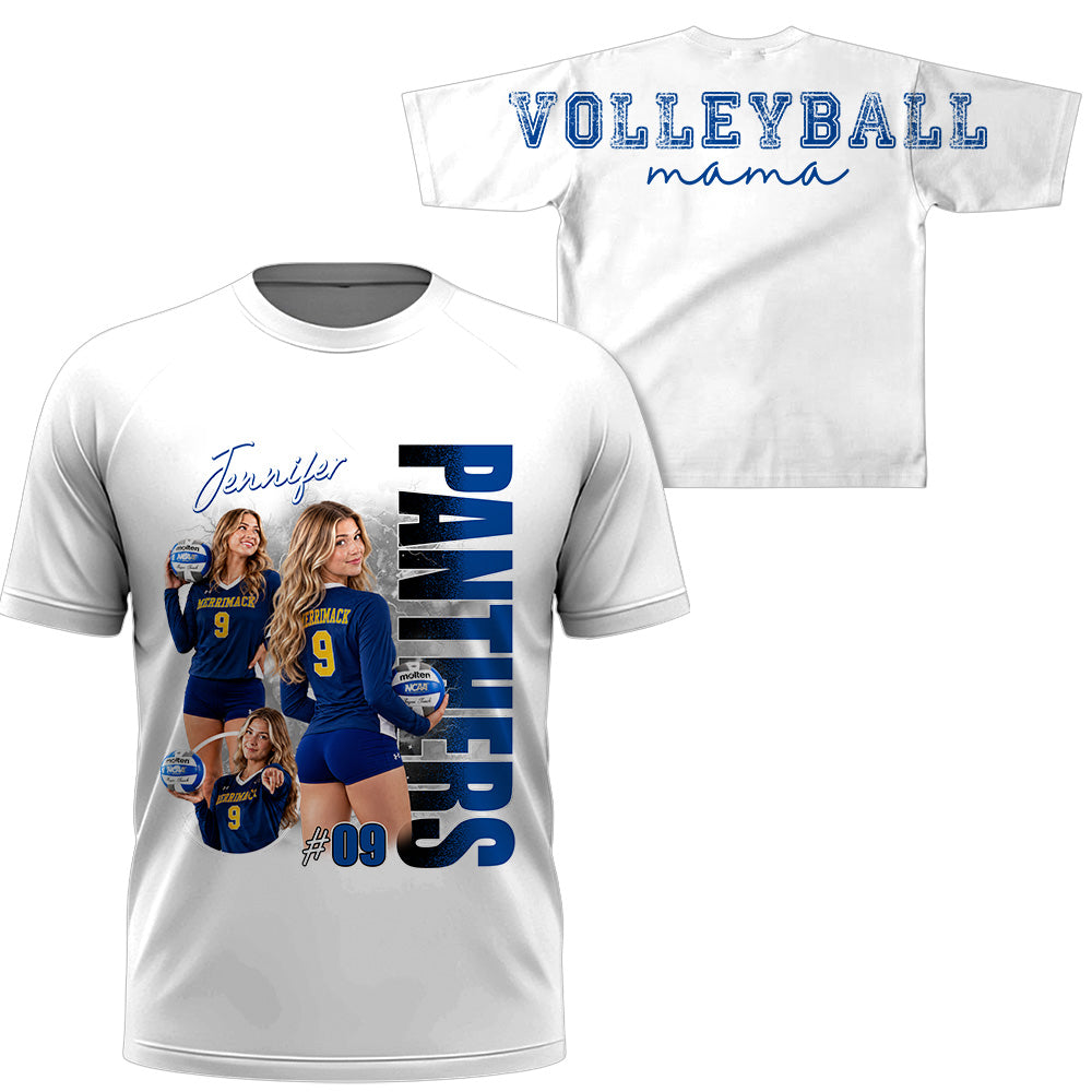 Personalized Volleyball Mom Sweatshirt, Custom Large Back Graphic, Gift For Volleyball Mom Volleyball Family Volleyball Lovers MI209 T24