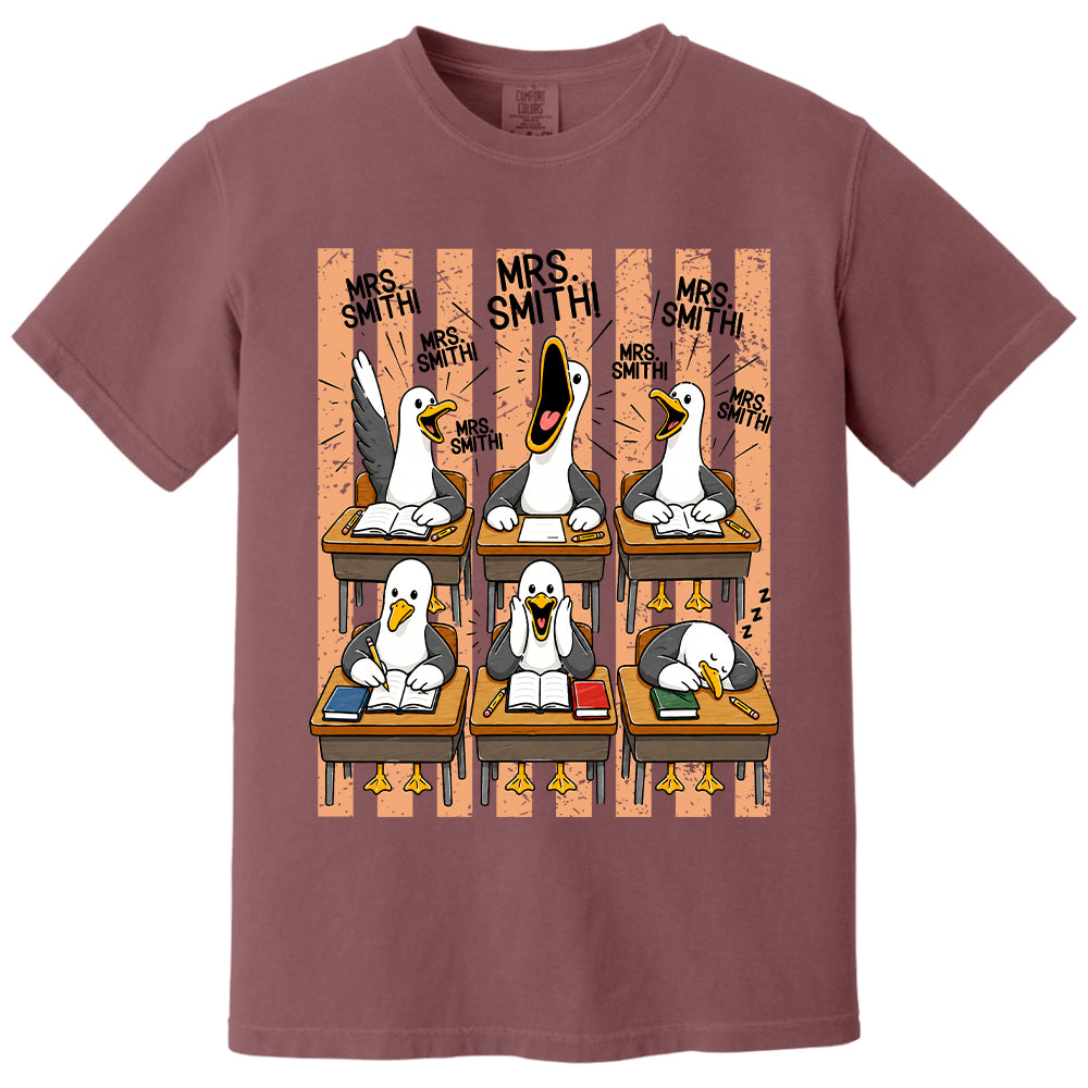 T24-Mrs. Teacher My Class of Seagulls T-shirt For Teachers T24-31.07.2026