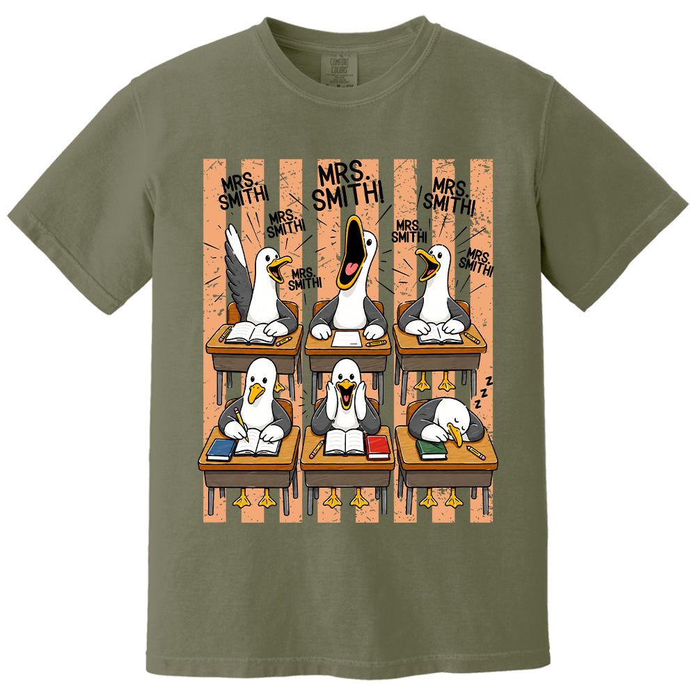 T24-Mrs. Teacher My Class of Seagulls T-shirt For Teachers T24-31.07.2026