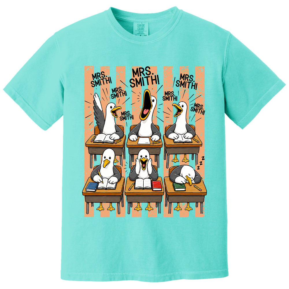 T24-Mrs. Teacher My Class of Seagulls T-shirt For Teachers T24-31.07.2026