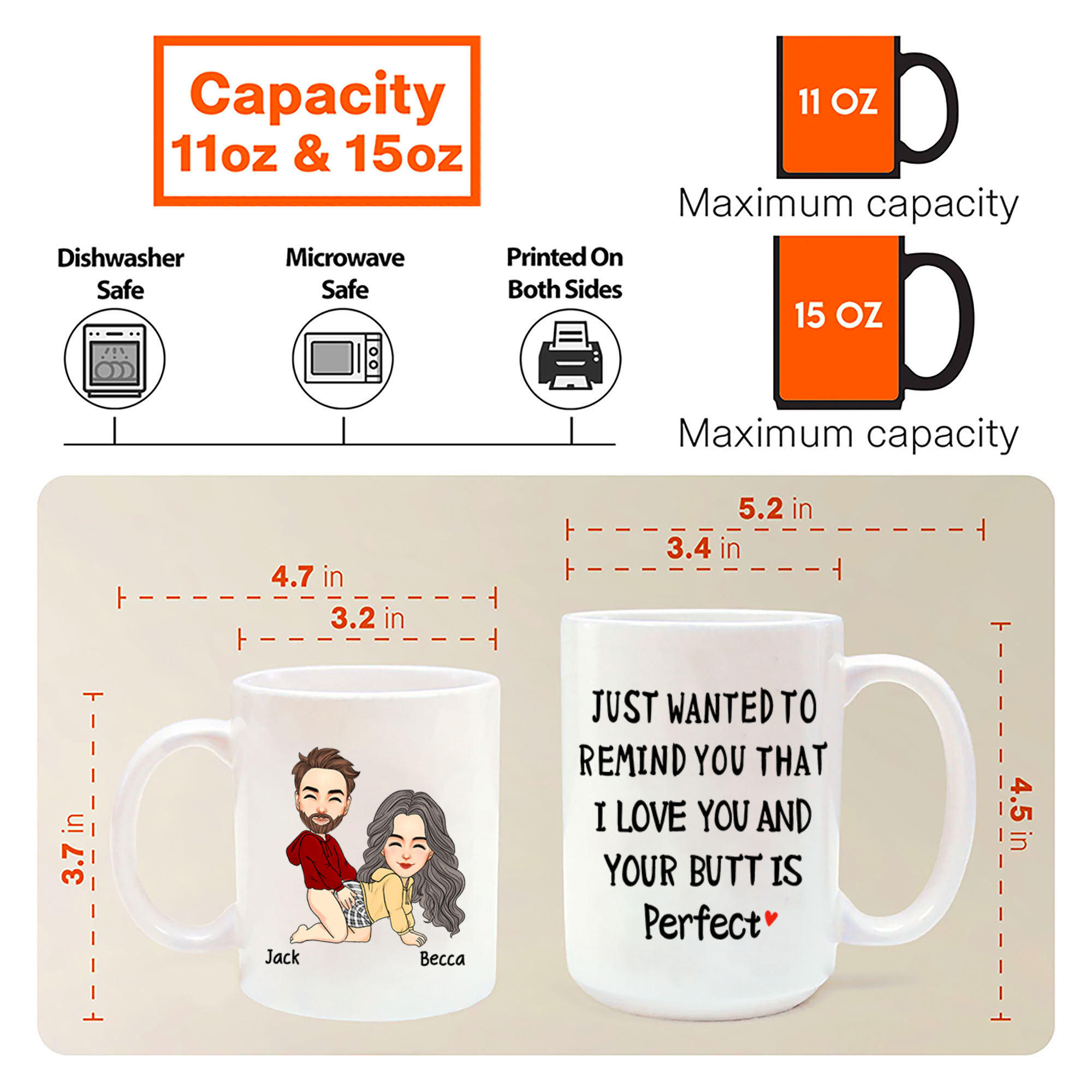 Just Wanted To Remind You That I Love You And Your...Personalized Funny Mug Gifts For Couple - Naughty Valentines Presents Gift Ideas Pa00