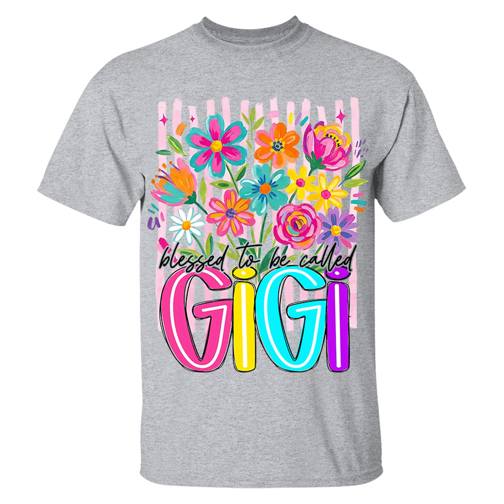Striped Wildflowers Gigi, Personalized Trendy Ditsy Floral Gigi Shirt, Preppy Gigi Nana Mimi Motherhood, Gift For Grandma For Mom, Best Gift For Mother's Day MI209 VH01