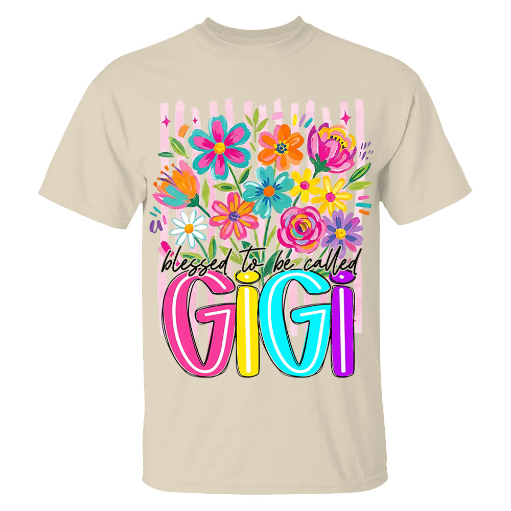 Striped Wildflowers Gigi, Personalized Trendy Ditsy Floral Gigi Shirt, Preppy Gigi Nana Mimi Motherhood, Gift For Grandma For Mom, Best Gift For Mother's Day MI209 VH01