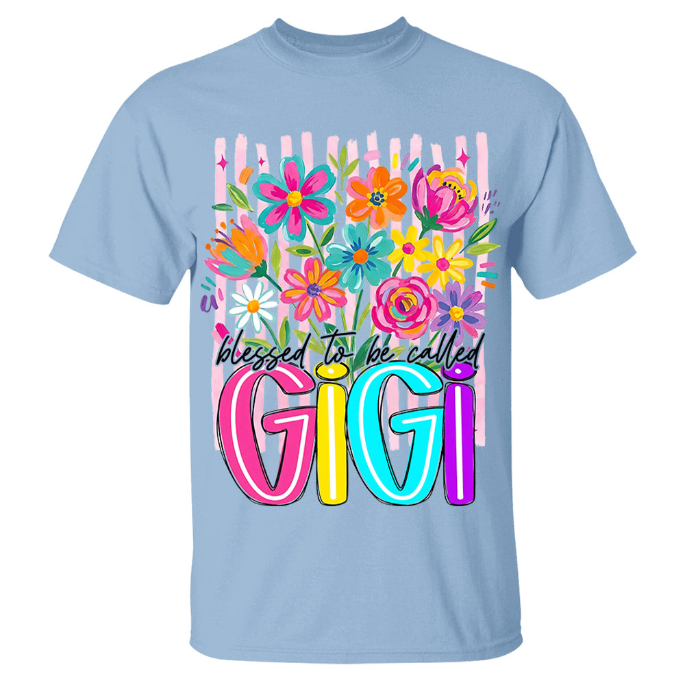 Striped Wildflowers Gigi, Personalized Trendy Ditsy Floral Gigi Shirt, Preppy Gigi Nana Mimi Motherhood, Gift For Grandma For Mom, Best Gift For Mother's Day MI209 VH01