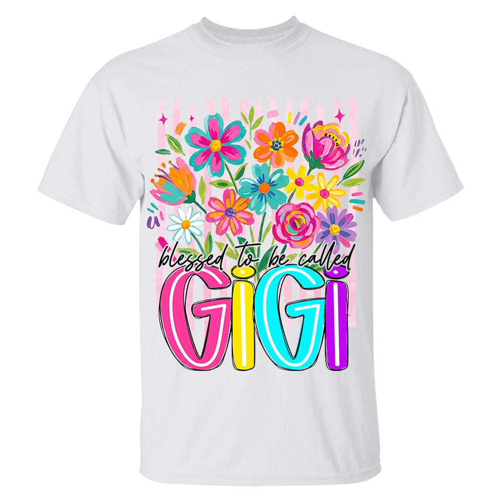 Striped Wildflowers Gigi, Personalized Trendy Ditsy Floral Gigi Shirt, Preppy Gigi Nana Mimi Motherhood, Gift For Grandma For Mom, Best Gift For Mother's Day MI209 VH01