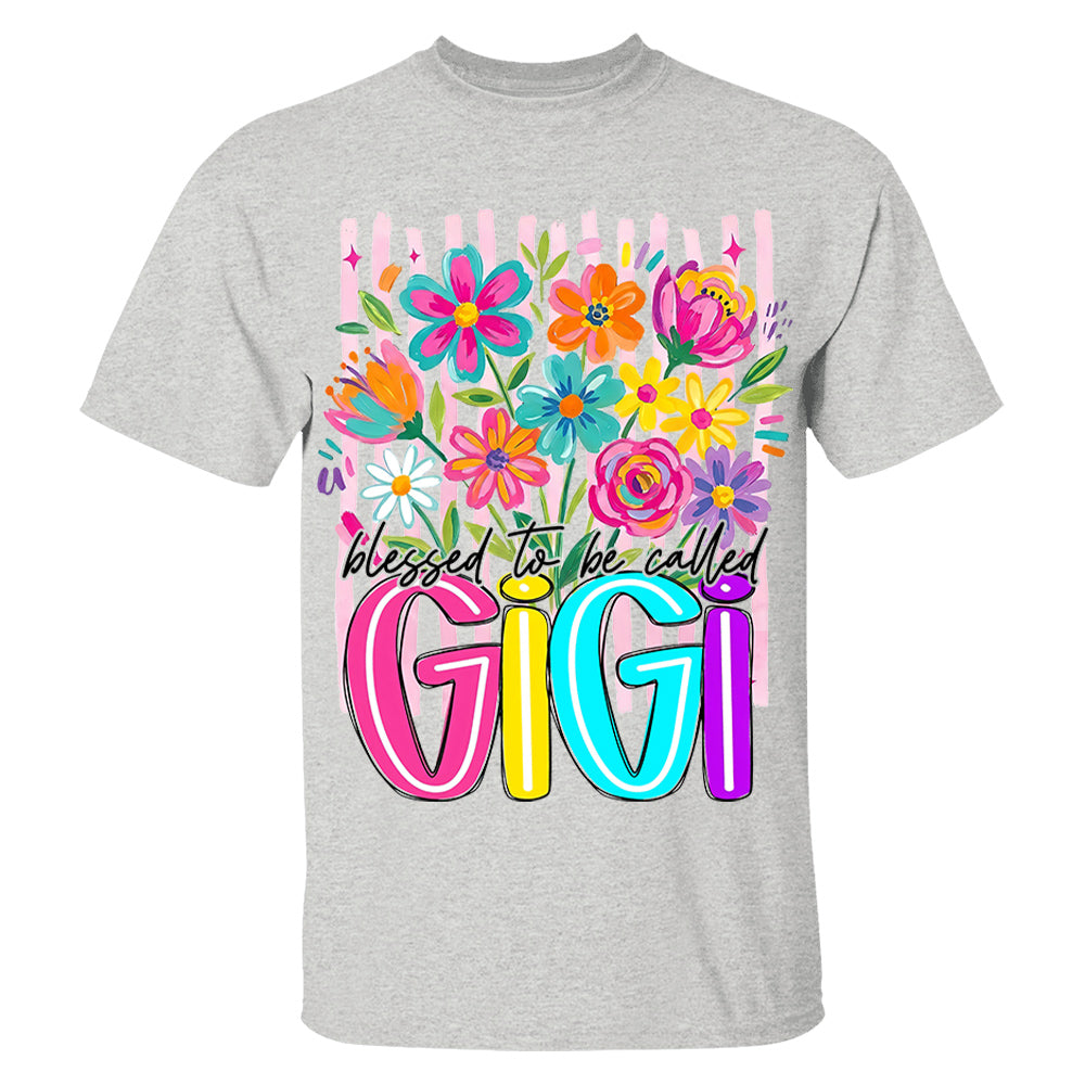 Striped Wildflowers Gigi, Personalized Trendy Ditsy Floral Gigi Shirt, Preppy Gigi Nana Mimi Motherhood, Gift For Grandma For Mom, Best Gift For Mother's Day MI209 VH01