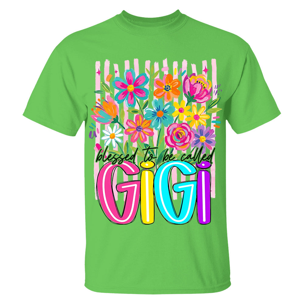 Striped Wildflowers Gigi, Personalized Trendy Ditsy Floral Gigi Shirt, Preppy Gigi Nana Mimi Motherhood, Gift For Grandma For Mom, Best Gift For Mother's Day MI209 VH01