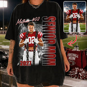 Personalized Senior Mom Shirt, Custom Photo Sports Mom Shirt For Game Day Shirt T1807 T24