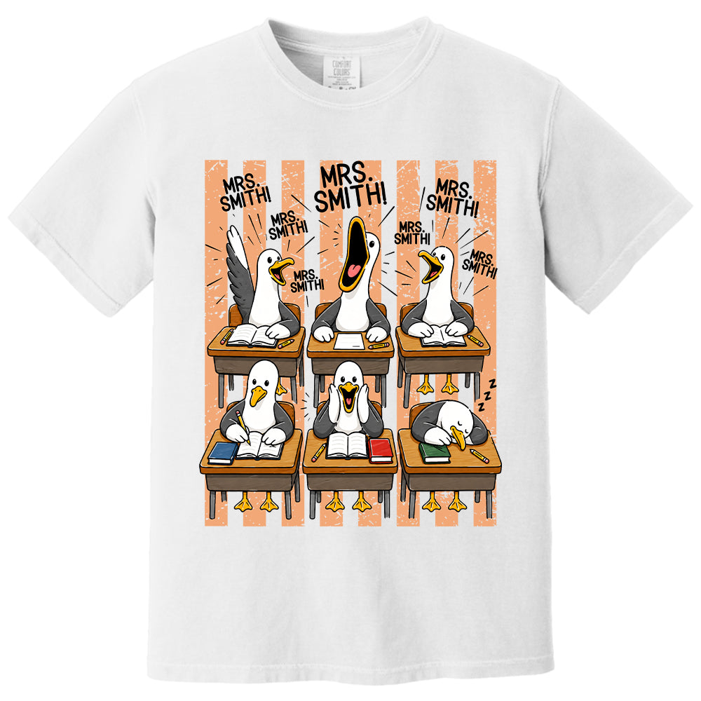 T24-Mrs. Teacher My Class of Seagulls T-shirt For Teachers T24-31.07.2026
