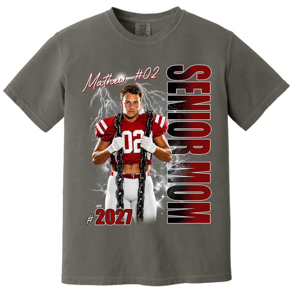 Personalized Senior Mom Shirt, Custom Photo Sports Mom Shirt For Game Day Shirt T1807 T24