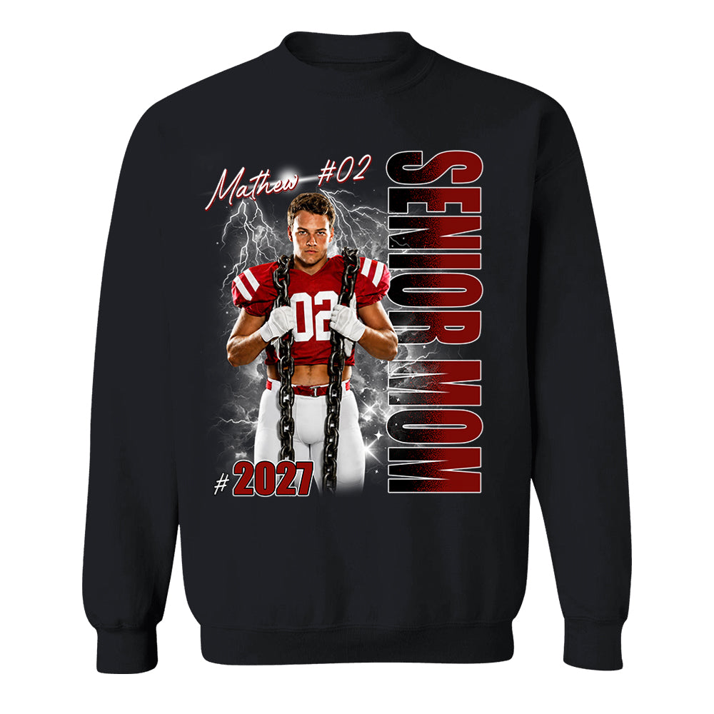 Personalized Senior Mom Shirt, Custom Photo Sports Mom Shirt For Game Day Shirt T1807 T24