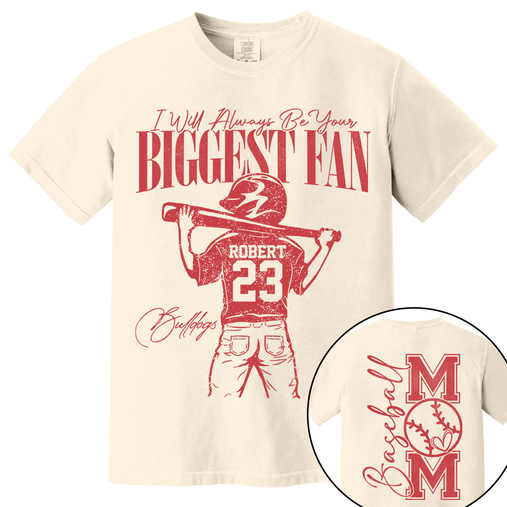 Personalized Baseball Mom Game Day Shirt - Personalized Mascot, Name & Number Baseball Player A2110