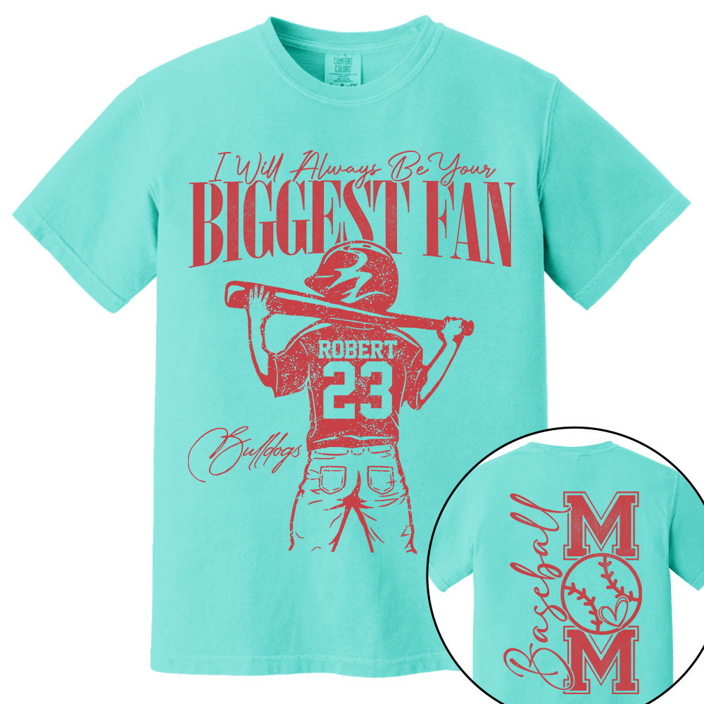 Personalized Baseball Mom Game Day Shirt - Personalized Mascot, Name & Number Baseball Player A2110