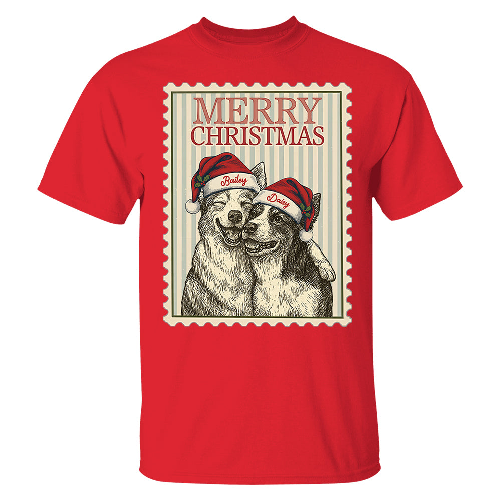 Merry Christmas Custom Dog Photo Shirt Gift For Pet Lovers T1807