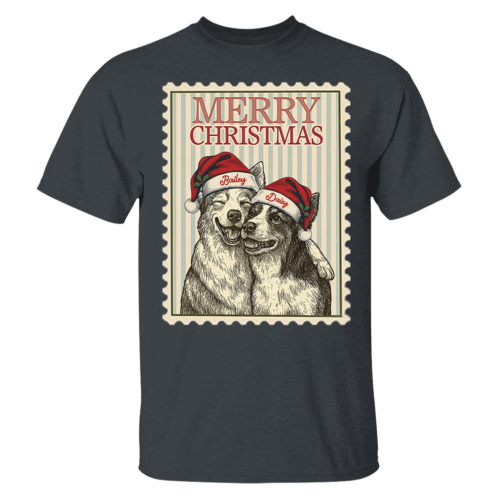 Merry Christmas Custom Dog Photo Shirt Gift For Pet Lovers T1807