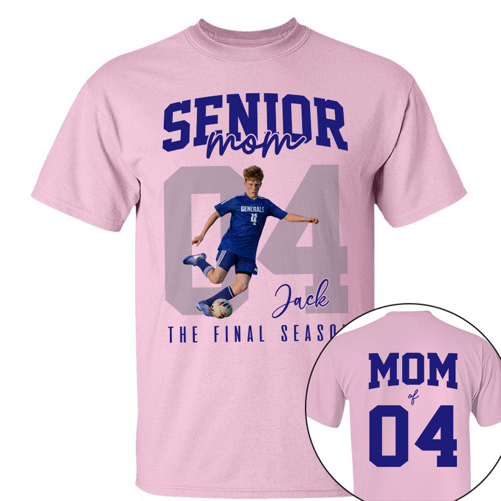 Senior Soccer Mom Shirt, The Final Inning, Custom Photo Player Soccer Mom Shirt, Gift For Soccer Lover T1807 Li29