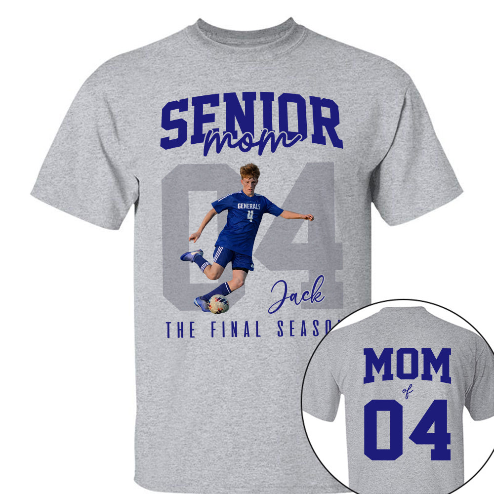 Senior Soccer Mom Shirt, The Final Inning, Custom Photo Player Soccer Mom Shirt, Gift For Soccer Lover T1807 Li29