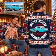 This Is How I Roll - Custom Photo Car Christmas Funny Ugly Sweater - Christmas Funny Couple Gift For Car Lovers C2408 T24