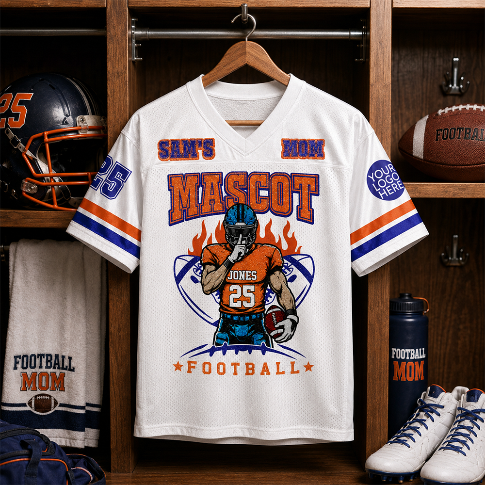 Personalized Football Mom Jersey Custom Clipart Football Player - Sport Loving Family Gifts NA04 Hv01