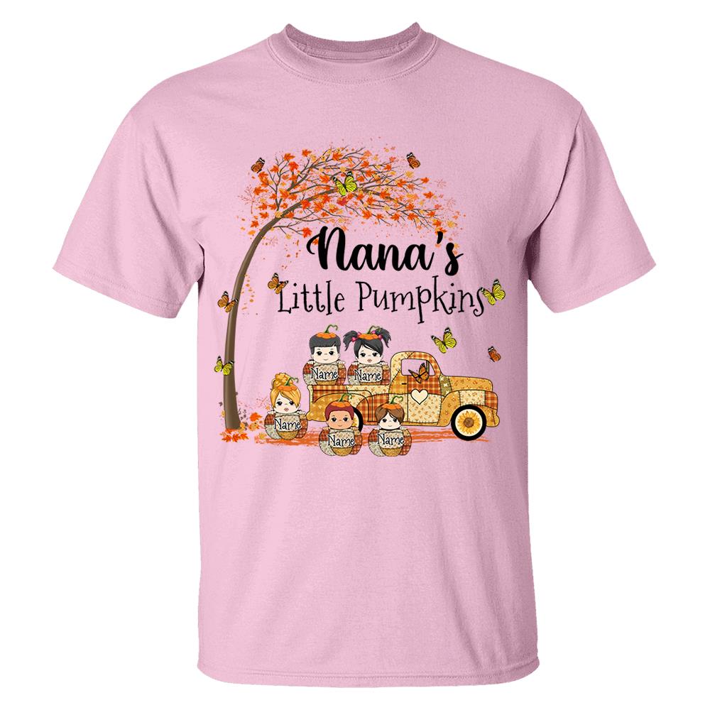 Autumn Grandma's Little Pumpkin Shirt - Personalized Shirt Family Vr2 NA04 Nh00