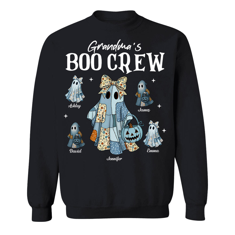 Grandma's Boo Crew - Personalized Custom T Shirt - Halloween Gift for Grandma, Nana, Grammy, Mom