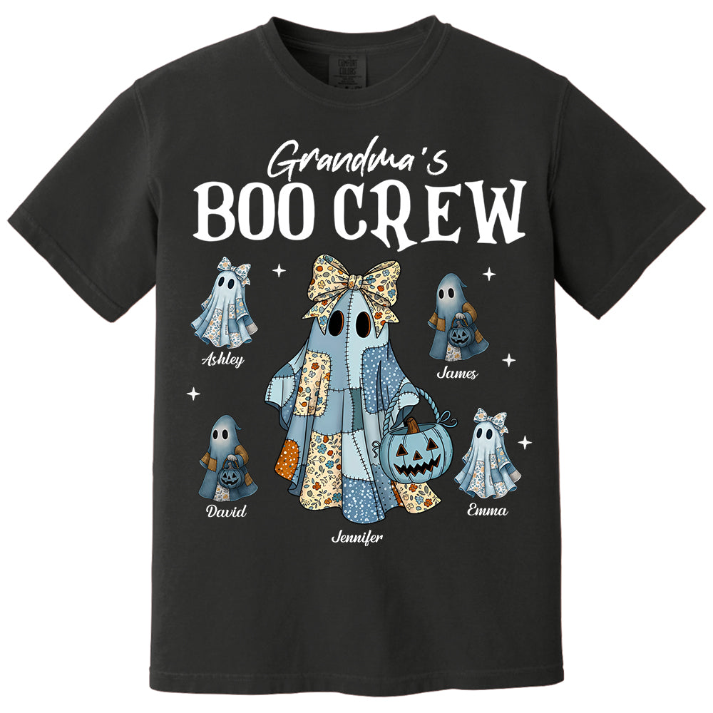 Grandma's Boo Crew - Personalized Custom T Shirt - Halloween Gift for Grandma, Nana, Grammy, Mom