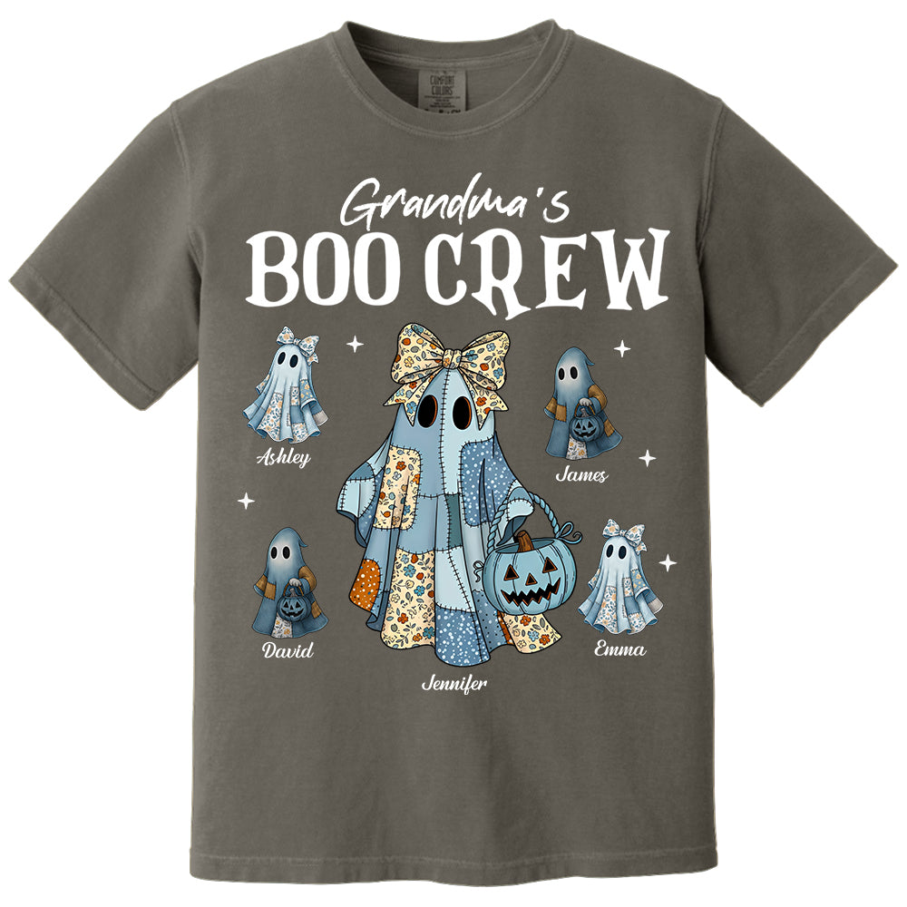 Grandma's Boo Crew - Personalized Custom T Shirt - Halloween Gift for Grandma, Nana, Grammy, Mom