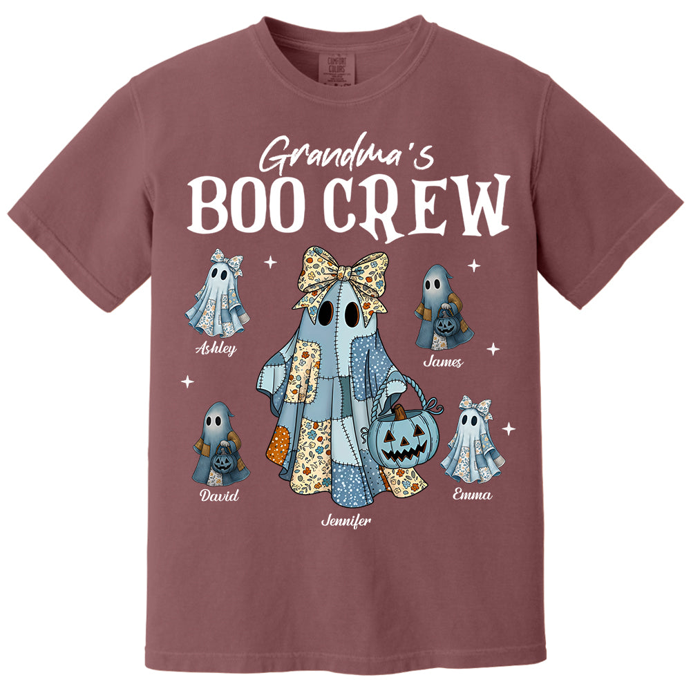 Grandma's Boo Crew - Personalized Custom T Shirt - Halloween Gift for Grandma, Nana, Grammy, Mom