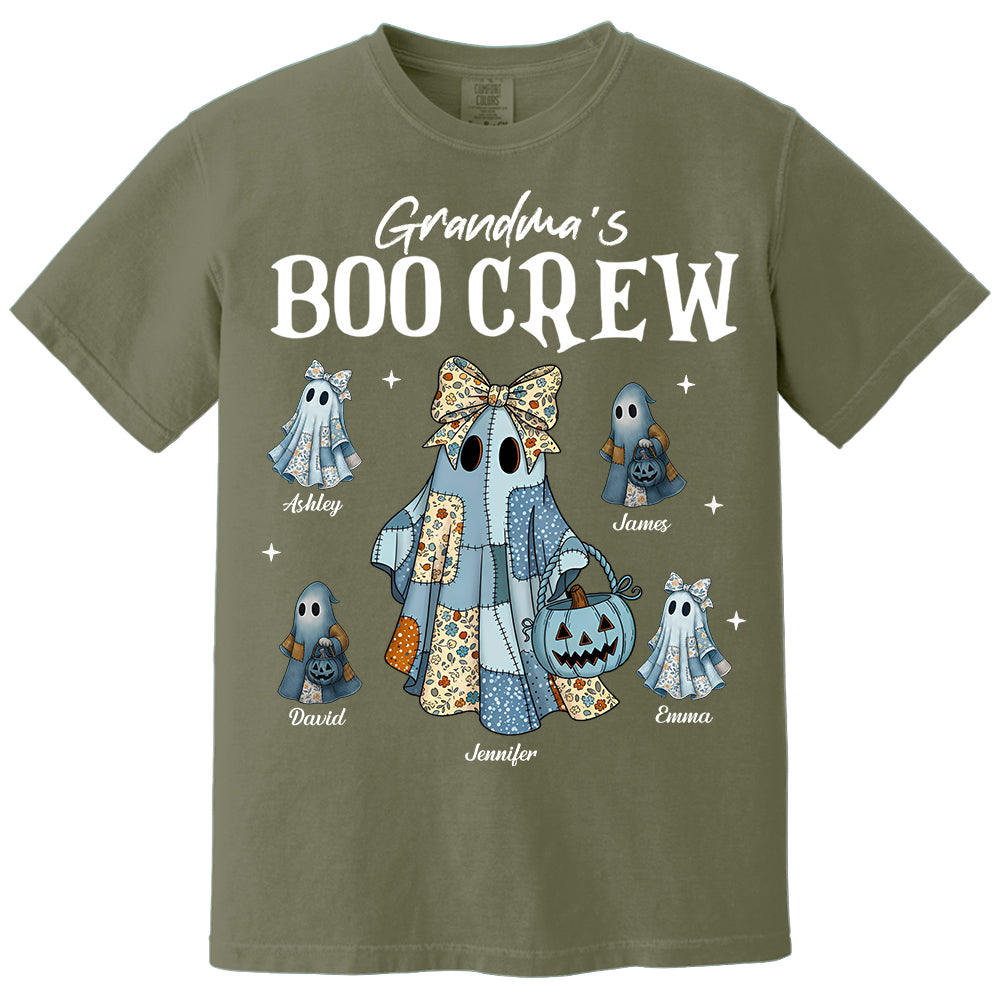 Grandma's Boo Crew - Personalized Custom T Shirt - Halloween Gift for Grandma, Nana, Grammy, Mom