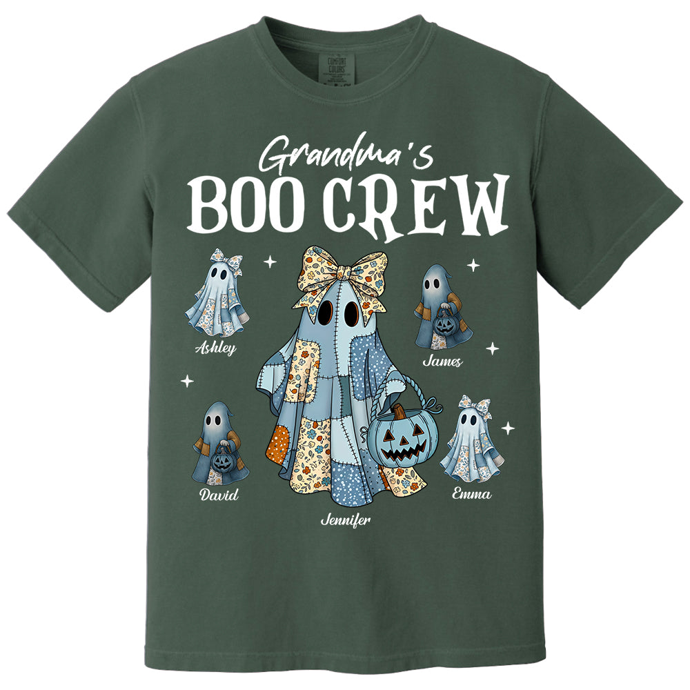 Grandma's Boo Crew - Personalized Custom T Shirt - Halloween Gift for Grandma, Nana, Grammy, Mom