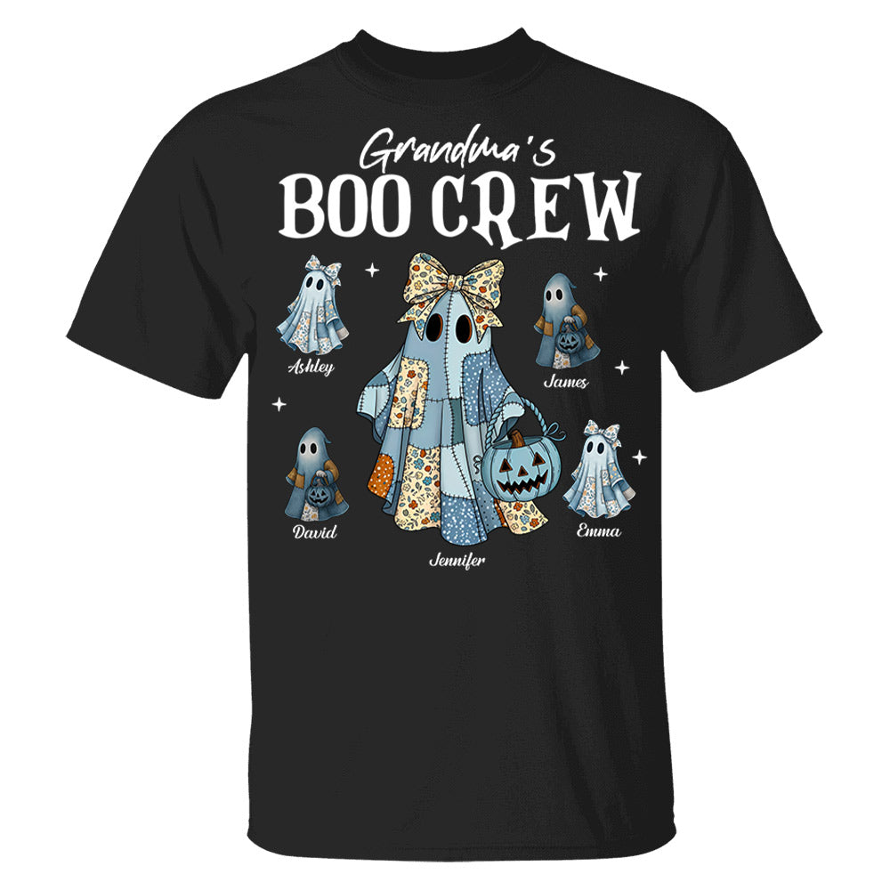 Grandma's Boo Crew - Personalized Custom T Shirt - Halloween Gift for Grandma, Nana, Grammy, Mom