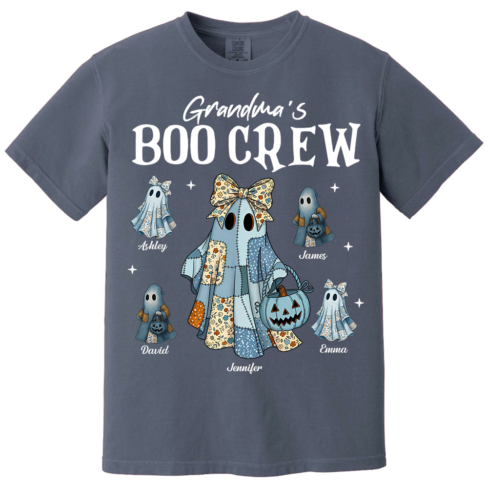 Grandma's Boo Crew - Personalized Custom T Shirt - Halloween Gift for Grandma, Nana, Grammy, Mom