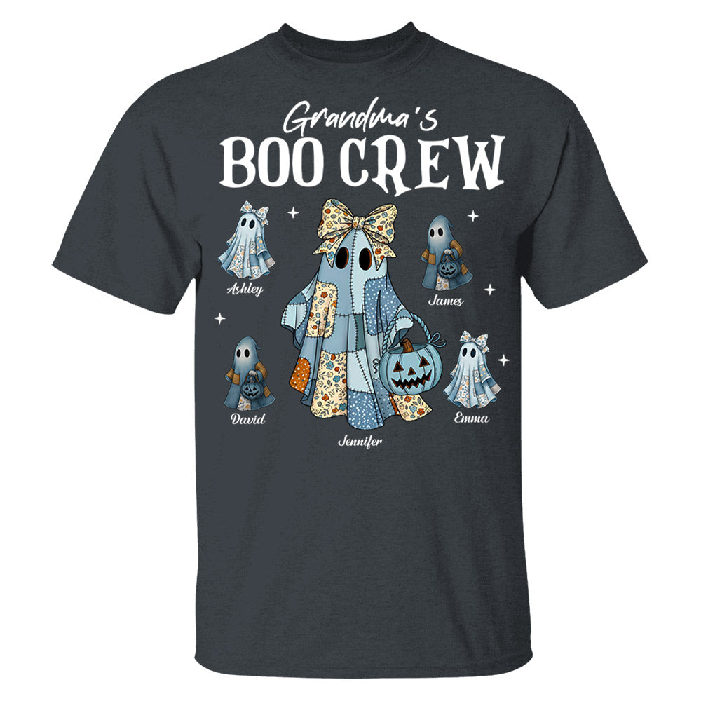 Grandma's Boo Crew - Personalized Custom T Shirt - Halloween Gift for Grandma, Nana, Grammy, Mom