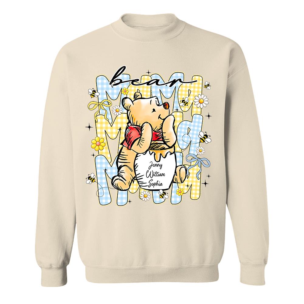 Mama Bear, Best Mama Ever, Personalized Mama Bear With Kids Name Shirt Sweatshirt, Gift For Mom, Gift For Mother's Day MI209 Hv01