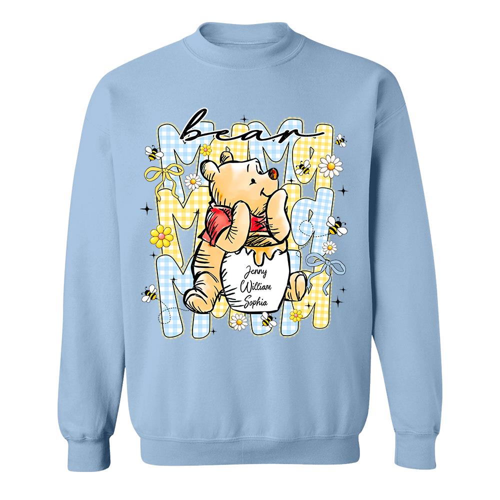 Mama Bear, Best Mama Ever, Personalized Mama Bear With Kids Name Shirt Sweatshirt, Gift For Mom, Gift For Mother's Day MI209 Hv01