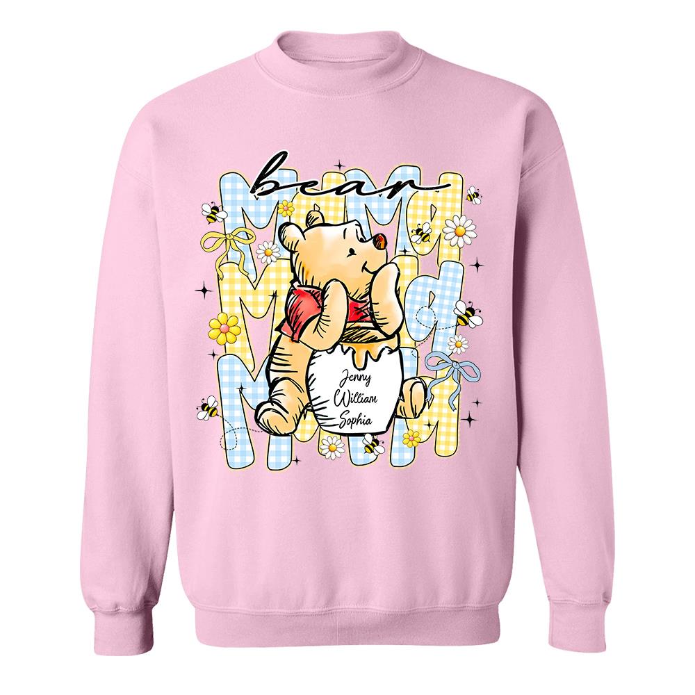Mama Bear, Best Mama Ever, Personalized Mama Bear With Kids Name Shirt Sweatshirt, Gift For Mom, Gift For Mother's Day MI209 Hv01