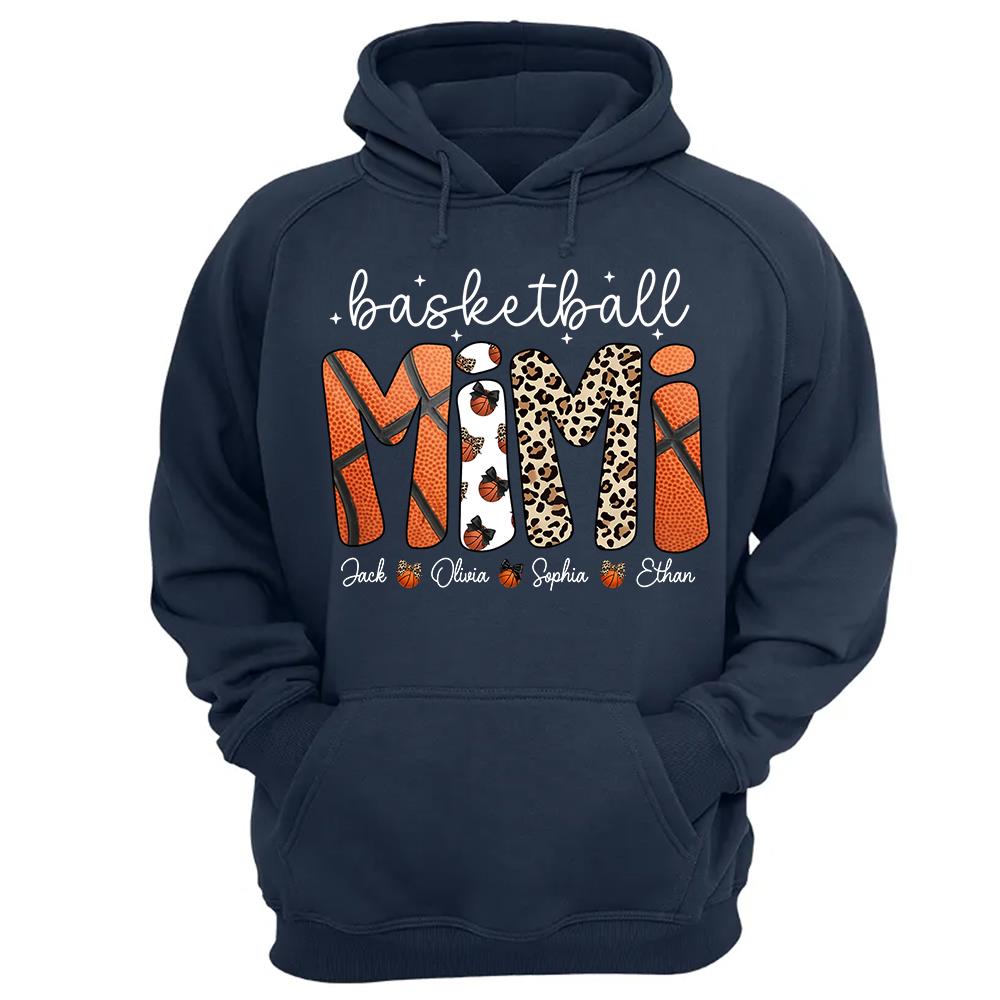 Personalized Basketball Mama Shirt, Custom Basketball Sports Grandma Nickname Shirt