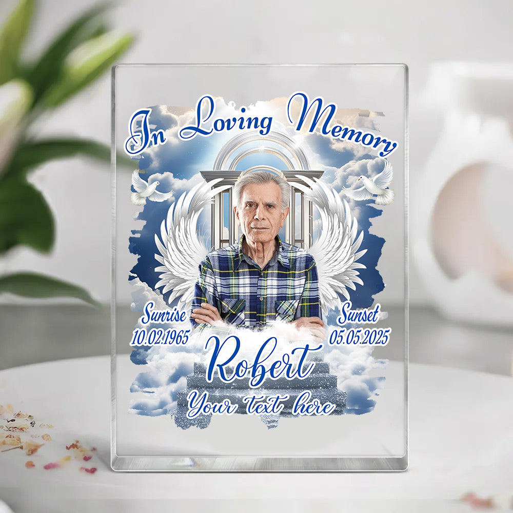 Custom Upload Photo In Loving Memory Acrylic Plaque